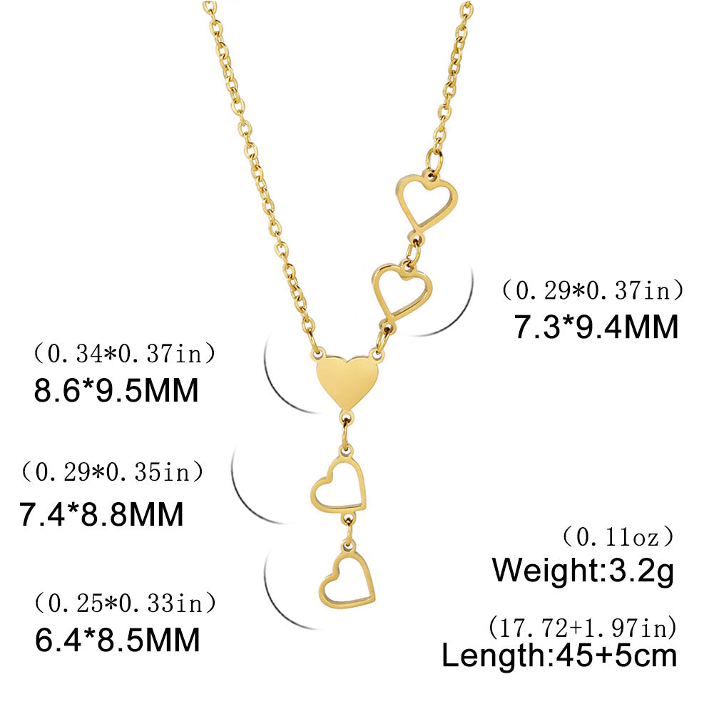 Fashion Love Pendant Stainless Steel Necklace